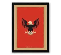 Power and Authority Retro Framed Wall Art Print A4 (29.7×21cm) Black, Wall Decor for Living Room, Bedroom, Office & Home, Ready to Hang, Art Gift