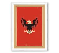 Power and Authority Retro Framed Wall Art Print A4 (29.7×21cm) White, Wall Decor for Living Room, Bedroom, Office & Home, Ready to Hang, Art Gift