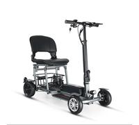 Power-Assisted Electric Wheelchair - Ultra-Light Aluminum Alloy Portable Folding Device with LED Headlight