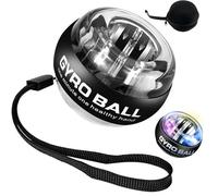 Power Ball, Snap Ball, Auto Start, Arm Muscle Training, Grip Strength, LED Lightening, Gyro Rotation, Stress Relief, Wrist Strengthener, Storage Case, Quiet, Muscle Training, with Strap