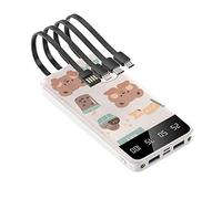 Power Bank 10000 MAh Portable Creative Comes With Four-Wire Shared (Color : D)