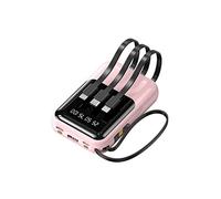 Power Bank 10000 MAh Portable Creative Comes With Four-Wire Shared (Color : Pink, Size : 10000mAh)