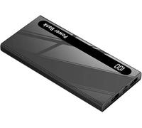 Power Bank, 100000Mah Ultra High Capacity External Battery USB C Powerbank Portable Charger Battery Pack 2.1A Dual USB Output LED Digital Display Mobile Phone Charger for Smartphones,Black