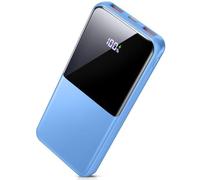 Power Bank 10000mAh, 3A Phone Charger Power Bank Fast Charging with USB-C in&out, 3 Outputs Portable Charger Battery Pack with Built-in Cables Compatible with iPhone16/15/12/11/13/14/Tablets