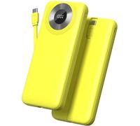 Power Bank 10000mAh, 3A Phone Charger Power Bank Fast Charging with USB-C in&out, 4 Outputs Portable Charger Battery Pack with Built-in Cables Compatible with iPhone16/15/12/11/13/14/Tablets/Samsung