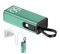 Power Bank， 2 in 1 Portable, 5000Mah Mini Powerbank, Large Capacity External Battery Pack with Type C & USB Port, Built-In Dual LED Flashlight, Fast Charging for Phones,