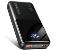 Power Bank 20000 mAh 22.5 W Small Fast Charging Function Power Bank 1 USB-C 2 USB-A Mini External Mobile Phone Batteries LCD Display Battery Pack for iPhone 17 16 15 14 13 Smartphones Travel Camping