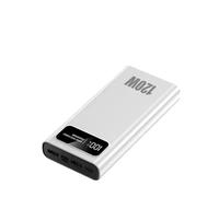 Power Bank 200000mAH 120W Capacity Digital Display Super Fast Compatible With 15 14(White 200000mAh)
