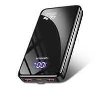 Power Bank 20000mAh, PD3.0 QC4.0 22.5W Fast Charging PD20W USB C PowerBank Portable Charger With LCD Display 3 Outputs & 2 Inputs For Smartphones and Camping