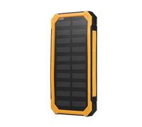 Power Bank, 20000Mah Solar Kit with Fast Charging Dual USB Port Solar Charging Mobile Polymer Battery, for Sport, Travel, And Outdoor,Yellow