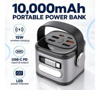 Power Bank (2026 Upgrade) , 10000mAh 30W High Speed Built in USB-C Cable