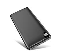 Power Bank 26800mAh Portable Charger, Riapow 3A Fast Charging Battery Pack USB C Input & Output with LED Display 4 USB Outputs for iPhone, Galaxy, Tablet and More