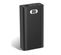 Power Bank, 26800mAh Portable Phone Charger with 4 Outputs & 3 Inputs, LCD Display External Battery Pack Compatible with iPhone 14/13/12, Nintendo Switch, Android Smartphone etc. (Dark Black)