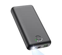 Power Bank 27000mAh Powerbank Fast Charging 22.5W QC 3.0 Portable Charger with Outputs Inputs Flashlight USB C Battery Pack Black, Ultra-High Capacity Compatible for iPhone Samsung etc