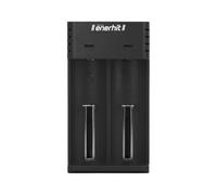 Power Bank 2U USB charger with 18650 lithium batteries, compact and efficient, ideal for recharging your devices anywhere. Stay connected.