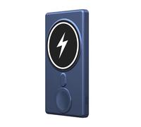 Power Bank, 3 in 1 Wireless 5000Mah, 15 W Wireless Magnetic, Wireless Portable Charger, Portable Charger s Huge Capacity Battery Pack,Blue