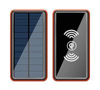 Power Bank, 30000Mah Portable Solar Wireless Charger - External Battery with LED Status Indicator, High-Capacity Powerbank