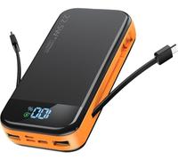 Power Bank, /32000Mah PD Fast Charging Large Capacity Mobile Power Supply Shared Portable with Cable,Yellow