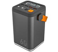 Power Bank 36W Power Banks 60000Mah Fast Charging, Outdoor Power Station Portable Charger Phone Charger with DC Adapter 5 Output 3 Input External Battery,Gray