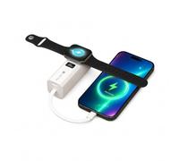 Power Bank 5000 mAh PD 20 W with Smartwatch Charger | Digital Display and Integrated USB-C™ Cable
