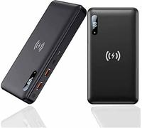 Power Bank， 50000Mah 15W Induction, 65W Qi Wireless PD QC 4.0 Quick Charge Portable Charger LCD Display Charger for 99% USB Devices in The Market,Black