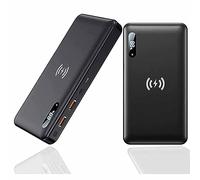 Power Bank, 50000Mah 15W Induction, 65W Qi Wireless PD QC 4.0 Quick Charge Portable Charger LCD Display Charger for 99% USB Devices in The Market,Black