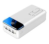 Power Bank 50000Mah Charger/Phone Battery High Capacity/Usb C,White