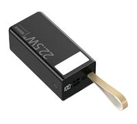 Power Bank， 50000Mah Huge Capacity, 25W Fast Charging Portable Charger with Flashlight And LED Display, 3 Outputs & 2 Inputs External Battery Pack,Black