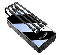 Power Bank 50000Mah Portable Charger, Large Capacity Battery Pack with Built-In Charging Cable That Can Charge 7 Devices at The Same Time, Support Fast Charge,Black