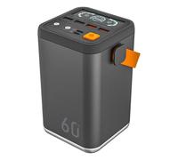 Power Bank, 60,000 Mah Large Capacity External Battery,Outdoor Mobile, Portable 36 W Energy Storage,Fast Charging Mobile Powerbank,Grey