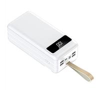 Power Bank, 60000 Ma/Outdoor High Power/The Portable External Battery Is Compatible With 99% Of The Electronic Devices On The Market,White