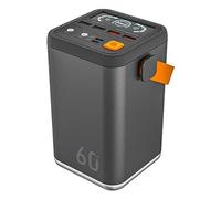 Power Bank, 60000Mah Quick Charge Four USB Ports Large Capacity Outdoor Mobile, Portable 37W Energy Storage Powerbank,Smart Phone, And More,Gray