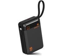 Power Bank 65W Portable Charger for Laptop & Phone, 20000mAh Fast Charging Battery Pack with Built-in USB C Cable, Compact Travel Charger for iPhone 17/16/15, Tablet and More