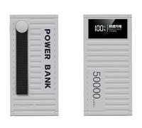Power Bank/66W super fast charging 100000 mAh digital display container power bank 1w20,000 outdoor large capacity mobile power supply(100000mAh/White)