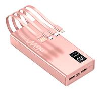 Power Bank 66W Super Fast Charging Ultra-thin Self-contained Large-capacity Power Bank 10000 MAh Flash Charging Mobile Power Supply (Color : Pink, Size : 10000mAh)