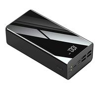Power Bank， 80000Mah Ultra-Large Capacity 80000 Mah PD Fast Charge Flash Charge Ultra-Thin Compact Portable,Black