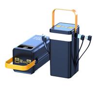 Power Bank 80000mAh USB Large Battery Pack With LED Display, 22.5W Fast Charging Powerbank Built In Cables, Portable Charger Compatible with Smartphones Tablets(Size:80000Mah,Color:Black)