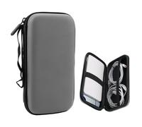 Power Bank Case Shockproof Carrying Case Travel Cable Organiser Hard Drive Case Travel Bags Organiser EVA Tech Pouch Multifunctional Cable Bag for Electronics Travelling Essentials Accessories (Grey)