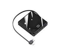 Power Bank， Creative Mini Three-in-one With Its Own Cable 20000mAh Fast Charge Mobile Power Supply durable (Color : Black, Size : 10000mAh)
