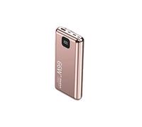 Power Bank, Fast Charge Mobile Power Supply Thin And Light 66W Super Fast Charge Comes With Line Charging Treasure 20000 MAh Large Capacity Two-way (Color : Pink, Size : 20000mAh)