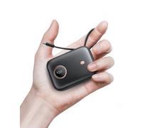 Power Bank Fast Charging 10000 mAh, 22.5W PD QC3.0 High-Speed Portable Charger, PowerBank With Built In Cable USB C, Pocket-Sized Battery Pack for iPhone 17/16/15, Samsung S23/S24 and More (Black)