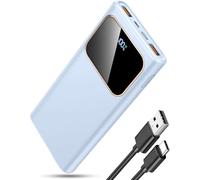Power Bank Fast Charging 10000mAh, 22.5W Portable Charger USB C Input & Output Powerbank with LED Display, PD3.0 QC4.0 Phone Battery Pack for iPhone16/15/14/13/12, Android More (Premium Blue)