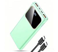 Power Bank Fast Charging 10000mAh, PD3.0 QC4.0 22.5W Portable Charger USB C Input & Output, Powerbank with LED Display, Battery Pack Compatible with iPhone16/15/14/13/12, Samsung, Deep Green