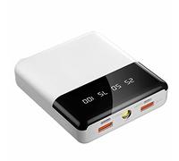 Power Bank fast charging,10000mAh Ultra Slim,USB High-Speed Compact Pack,White,10000mAh