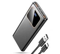 Power Bank Fast Charging 12800mAh, Slim Portable Charger for iPhone Samsung | 22.5W PD 3.0 & QC 4.0, USB-C Input & Output, LED Digital Display, Charge 3 Devices at Once, Built for Travel & Daily Use