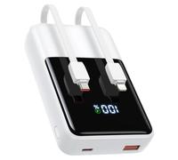 Power Bank Fast Charging 20000mAh, Portable Charger with Built-in Cables | USB-C Input & Output, LED Display, 22.5W Battery Pack Phone Charger for iPhone 17 16 15 14 13 12 11, Galaxy, Xiaomi, iPad