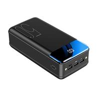 Power Bank fast charging,Portable 50000Mah, with Tri-Outport & Three-Port Inport,Input Fast Charging, Smart LED Display,Black