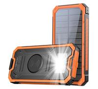 power bank fast charging,Power Bank, 20000Mah Wireless with Flashlight And USB C Input/Output, Pack for Hiking Travel,Orange