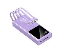 power bank fast charging,Super Fast 66W Flash Power Bank 20000 MAh Large Capacity With Built-in Line Power Bank (Color : Purple, Size : 20000mAh)