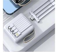 Power Bank，for and Phones with Built in Cable Large Capacity Mirror Screen Portable Mobile Small Portable Battery Charger(20000mAh/A)